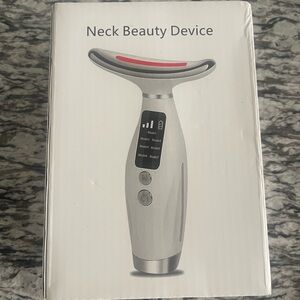 Neck Beauty Device - White and Silver Neck Massager